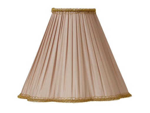 G 23 26 Kurtan kippivarjostin Nougat-kangas, Armaturhantverk - Kankaiset varjostimet ja muut kuin lasi - 009794 - 1