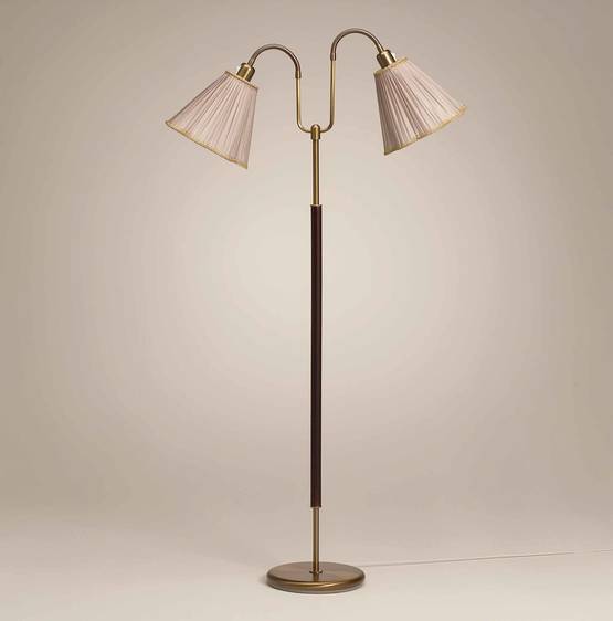 G 288/35 Gripsholm - lattiavalaisinjalka 2-osainen, oxid / mahonki, 2xE27, AH-Belysning - Lattiavalaisimet - 006874 - 1