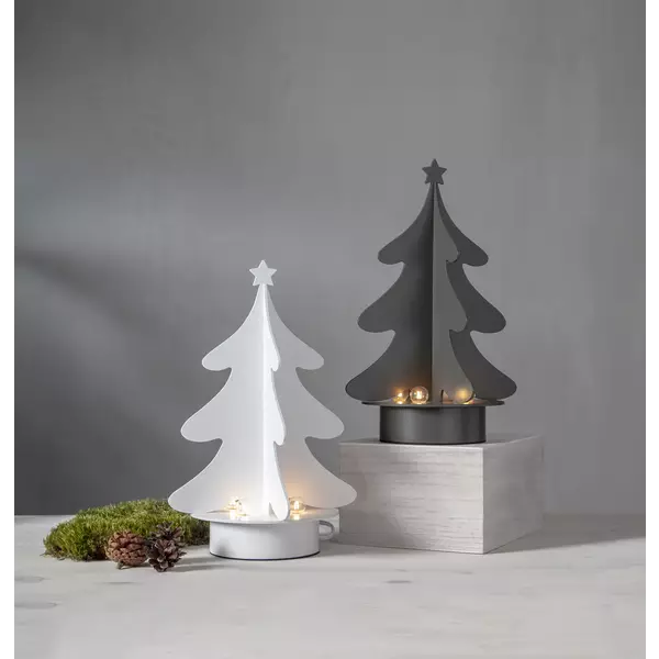 Afton pöytäkuusi, puinen, 644-24 vihreä, 644-23 valkoinen, Star Trading, noortrade - Kyntteliköt ja kynttilät - 005794 - 1