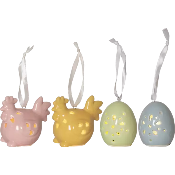 581-56 Esther led-koristelajitelma kanat ja munat, paristokäyttöinen, Star Trading - Muut - 007344 - 1