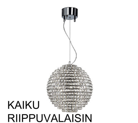 Kaiku - riippuvalaisin 40cm, kromi, kristalli, 5xG9, AT-valaisin - Riippuvat valaisimet - 181784 - 1
