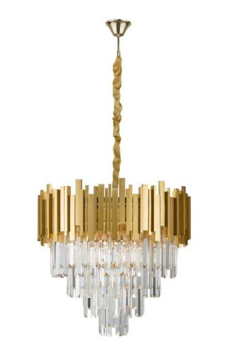 9181200 Grane - riippuvalaisin 55cm, messinki, kristalli, 8xE14, Nova Luce, Finvalo - Riippuvat valaisimet - 182924 - 1