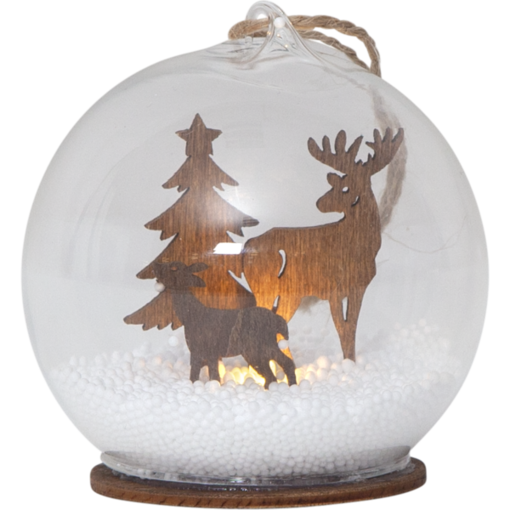 270-89 Fauna lasipallo - pöytäkoriste, led-valo, paristokäyttöinen, StarTrading, Noortrade - Muut - 183854 - 1