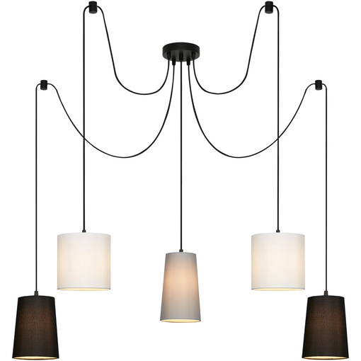 4107-055 Shades riippuvalaisin, musta/valkoinen/harmaa, Briloner, E.litevalaisimet - Riippuvat valaisimet - 184854 - 1