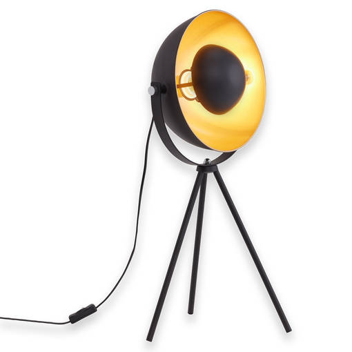 7380-015 3-jalkainen pöytävalaisin 28cm musta/kulta, Briloner, E.litevalaisimet - Pöytävalaisimet - 184944 - 1