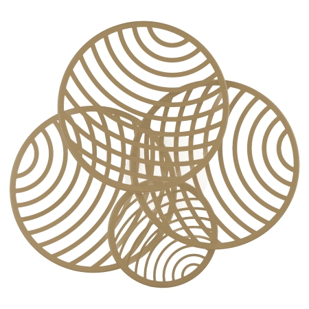 7231 Collage seinä- / kattovalaisin, kulta, 60W 3000K 4500lumen, Design Santiago Sevillano, mAntra, e.litevalaisimet - Plafondit - 185204 - 1