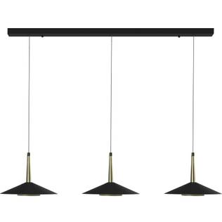 7475 Orion 3-osainen riippuvalaisin, musta / antiikkimessinki, Designer Hugo Tejada, Mantra, E.litevalaisimet - Riippuvat valaisimet - 184245 - 1