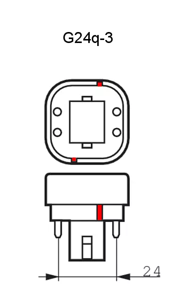 6000322 2700K/ 6000331 3000K pistokantaloistelamppu 26W G24q-3 - Loistelamput - 012855 - 2