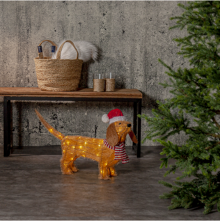 857-43 Tecidy koira 42cm, led valolla, paristokäyttöinen, StarTrading, noortrade - Muut - 185265 - 2