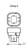 6000322 2700K/ 6000331 3000K pistokantaloistelamppu 26W G24q-3 - Loistelamput - 012855 - 2