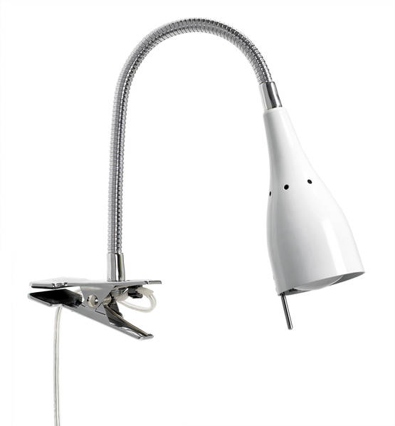 V 471/05 Tanum - klipsivalaisin, valkoinen, kromi, E14, AH-Belysning - Seinävalaisimet - 181465 - 1