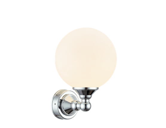10363-20 LUGANO -seinävalaisin, kromi, valkoinen lasi, IP44, 1 x G9, Aneta - Seinävalaisimet - 100955 - 1