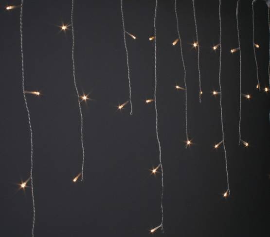 143 led-räystäsvalon lisäsarja, ilman muuntajaa, 1,5m, 36 lediä, kirkas johto, Sähkösoppi - Valosarjat ulos - 100445 - 1