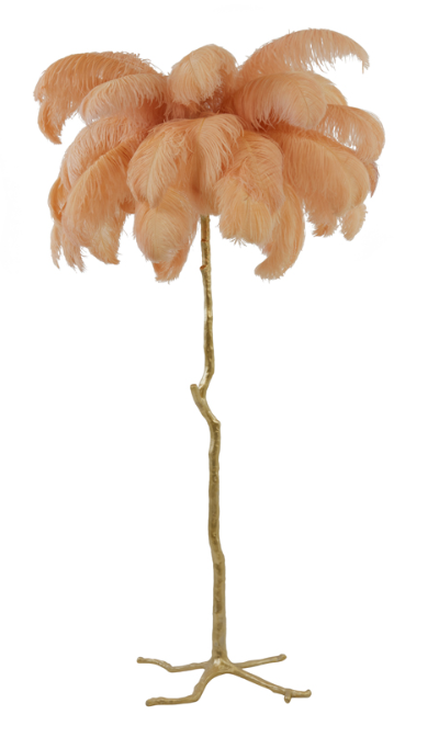 1860790 Feather -lattiavalaisin 95cm persikka/kulta, Light & Living, Focus Interiors - Lattiavalaisimet - 006945 - 1