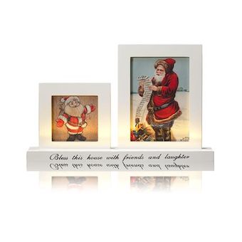 703202 Fuga led - valaistu puinen valokuvakehysteline pöydälle, valkoinen, Markslöjd - Muut - 100255 - 1