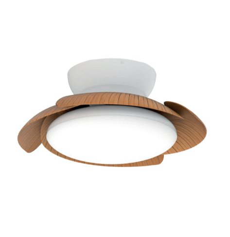 8234 Aloha - tuuletinvalaisin 52cm valkoinen/puu, design Santiago Sevillano, moottori 30W, 45W led, Mantra, E.litevalaisimet - Tuulettimet - 006935 - 1