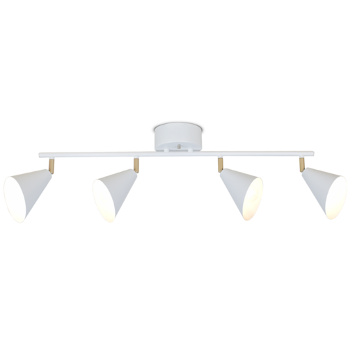 K55412-4VA Lux 4-osainen kattovalaisin valkoinen / kulta, Sessak - Kohdevalaisimet - 185365 - 1