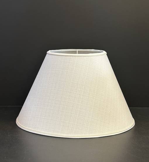 Varjostin 14/30 kiinteällä pitimellä, luonnonvalkoinen pellava, Ateljee Sinun Varjosi - Kankaiset varjostimet ja muut kuin lasi - 002575 - 1