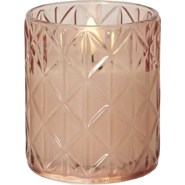 061-46 Flamme Romb pöytäkynttilä 10cm roosa, StarTrading, noortrade - Kyntteliköt ja kynttilät - 007055 - 1