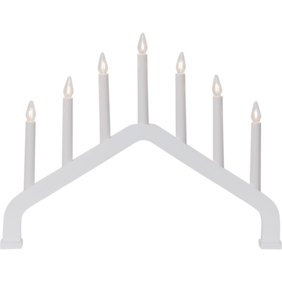 230-21 House 7 - kynttelikkö, valkoinen, 34V 3W, Star Trading, Noortrade - Kyntteliköt ja kynttilät - 007665 - 1