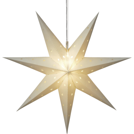 505-01 Alice - tähti ulkokäyttöön, paristokäyttöinen, valkoinen, 60 cm, led, Star Trading, Noortrade - Kranssit ja tähdet - 007675 - 1