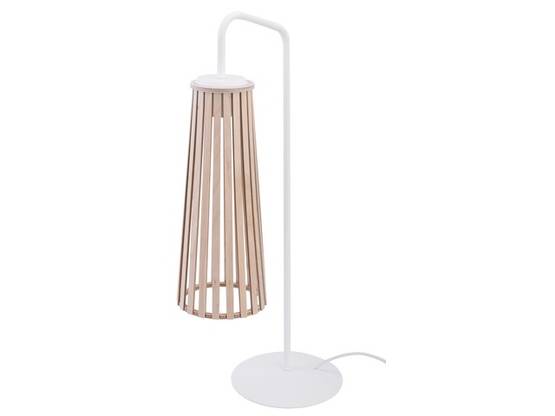 9268 Dover pöytävalaisin, valkoinen, luonnonvärinen puu, GU10, E.litevalaisimet - Pöytävalaisimet - 009525 - 1