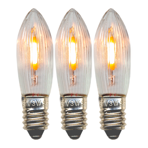 300-75 3kpl /pkt universal led-poltin kynttelikköihin, valosarjoihin, 14-55V, E10, Star Trading, Noortrade - Varalamput - 182915 - 1