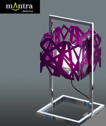 1291 Tokio - pöytävalaisin, purppura, kromi, G9, Mantra, E.lite - Pöytävalaisimet - 004715 - 1