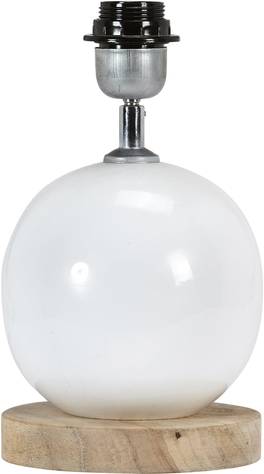 1342010 Fenby - pöytävalaisimen jalka 20cm, valkoinen / puu, PR Home, Noortrade - Pöytävalaisimet - 183196 - 1