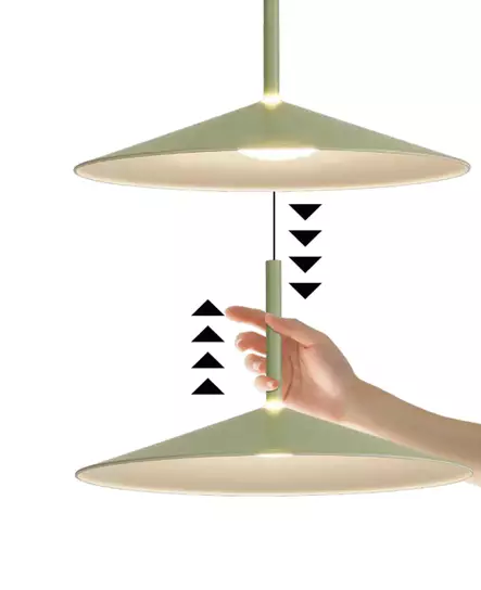 7898 vihreä Calice riippuvalaisin 47,5cm hissilaitteella, mAntra, e.litevalaisimet - Riippuvat valaisimet - 007126 - 2