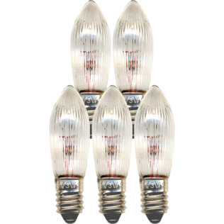 305-50 55V 3W E10 varalamppu 5-haaraiseen kynttelikköön, 5 kpl /pkt, Star Trading, Noortrade - Varalamput - 182916 - 2