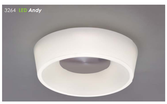 ACB 3264/41 Andy led - plafondi, 30W, 3200K, 3780lm, valkoinen akryyli, LUXPOP - Plafondit - 002686 - 1