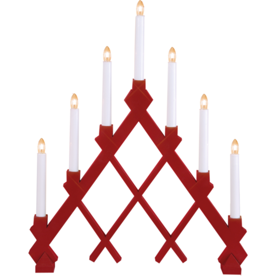 155-45 Rut - kynttelikkö, punainen, 7x34V 3W, Star Trading, Noortrade - Kyntteliköt ja kynttilät - 182176 - 1