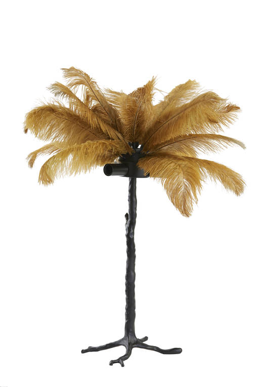 1860661 Feather - pöytävalaisin 65cm kinuskinruskea/musta, Light & Living, Focus Interiors - Pöytävalaisimet - 006976 - 1