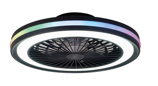 8292 Gamer - tuuletinvalaisin 46,6cm musta, moottori 20W, 40W led, Mantra, E.litevalaisimet - Tuulettimet - 006916 - 1