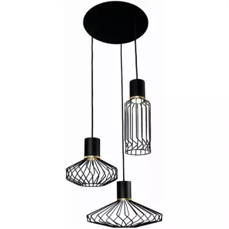 8863 Pico III - riippuvalaisin ryhmä, musta, messinki, 3xGU10, E.litevalaisimet - Riippuvat valaisimet - 182206 - 1