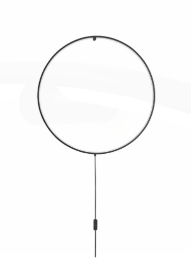 9108312 Ring seinävalaisin musta 45cm, 18W led, himmennin, Nova Luce, Finvalo - Pöytävalaisimet - 184076 - 1