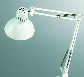 4025B Työpöytävalaisin valkoinen, pöydänreunaan kiinnitettävä, E27, Perenz - Pöytävalaisimet - 007856 - 1