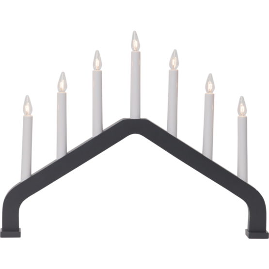 230-23 House 7 - kynttelikkö, grafiitin harmaa, 34V 3W E10, Star Trading, Noortrade - Kyntteliköt ja kynttilät - 007666 - 1