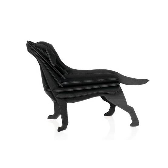 Lovi Labrador 15 cm, musta koivuvaneri koira, koottava, Lovi - Sisustustuotteet ja astiat - 181906 - 1