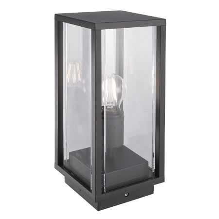 6490 Meribel - pollarivalaisin, grafiitin harmaa, kirkas lasi, E27, IP54, Mantra, E.litevalaisimet - Pylväsvalaisimet ja pollarit - 183666 - 1