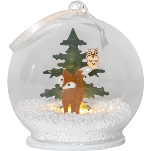 271-85 Forest Friends lasipallo - pöytäkoriste, led-valo, paristokäyttöinen, StarTrading, Noortrade - Muut - 183856 - 1
