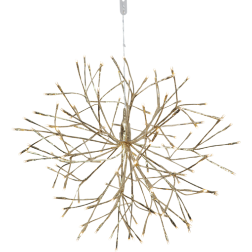 710-26 Firework - riippukoriste 50cm kulta, sisälle ja ulos, StarTrading, Noortrade - Kranssit ja tähdet - 183886 - 1