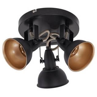 2049-035R Soft 3-osainen kohdevalaisin, musta / kulta, Briloner, E.litevalaisimet - Kohdevalaisimet - 182937 - 1