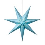 Vaaleansininen paperitähti 75cm - Kranssit ja tähdet - 100247 - 1
