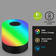 7462015 musta/ 7462014 harmaa Smal ladattava led-valaisin 7cm RGB, IP44, Briloner, e.litevalaisimet - Pöytävalaisimet - 185327 - 3