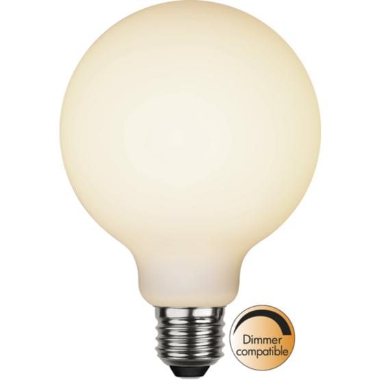 363-42-1 95mm POP - lamppu 5W led, E27, opaalipinta, 400lumen, 2600K, Star Trading, Noortrade - Led-lamput - 005327 - 1