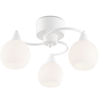 Iris 3-osainen plafondi, valkoinen, 3 x E14, K11010-3V, Sessak - Plafondit - 100617 - 1