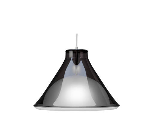 Annabell -riippuvalaisin 45cm valkoinen/savunharmaa, design Elizabeth Salonen, Fosto Oy - Riippuvat valaisimet - 006797 - 1