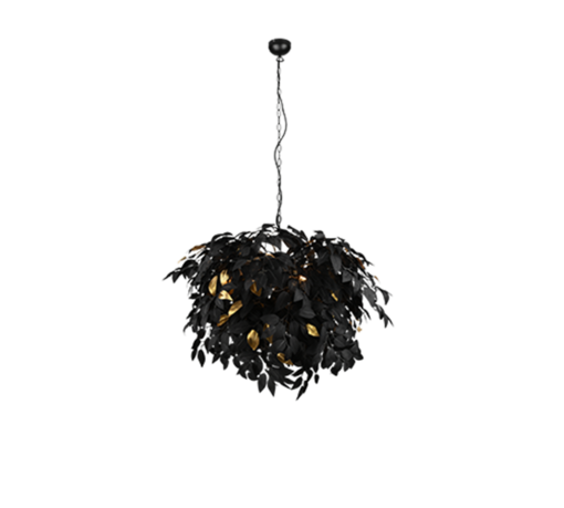 R10464032 Reality Leavy- riippuvalaisin musta/kulta 70cm, www.trio-lighting.com - Riippuvat valaisimet - 005617 - 1